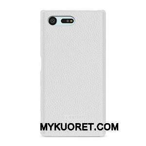 Kuori Sony Xperia X Compact Nahka Vihreä Liukumaton, Kotelo Sony Xperia X Compact Suojaus Puhelimen Kuoret