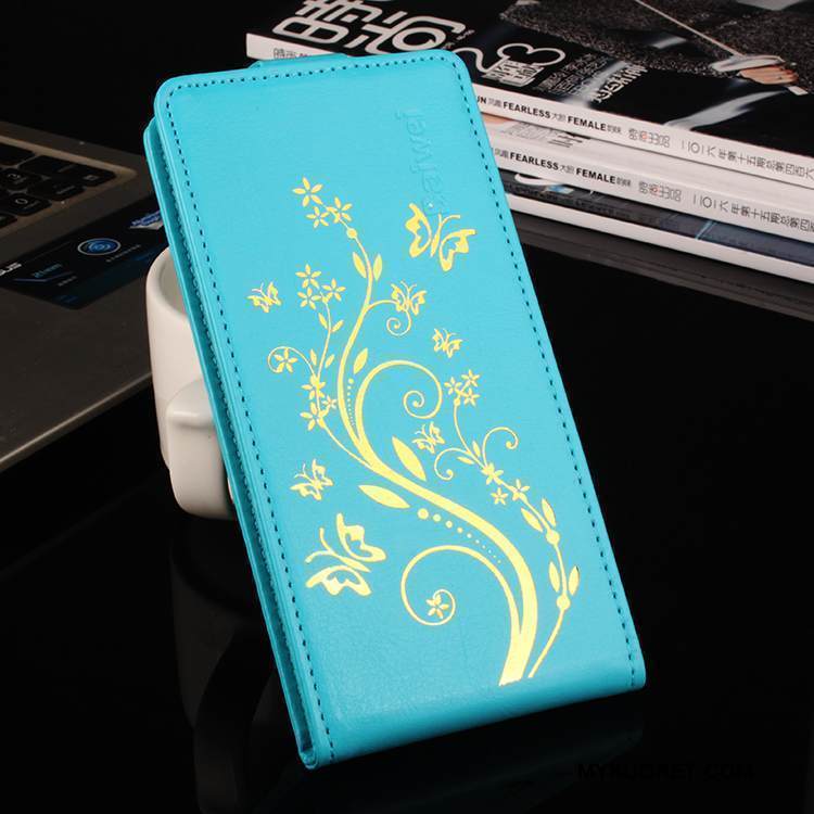 Kuori Sony Xperia X Compact Nahka Violetti Kukkakuvio, Kotelo Sony Xperia X Compact Suojaus Kulta Murtumaton