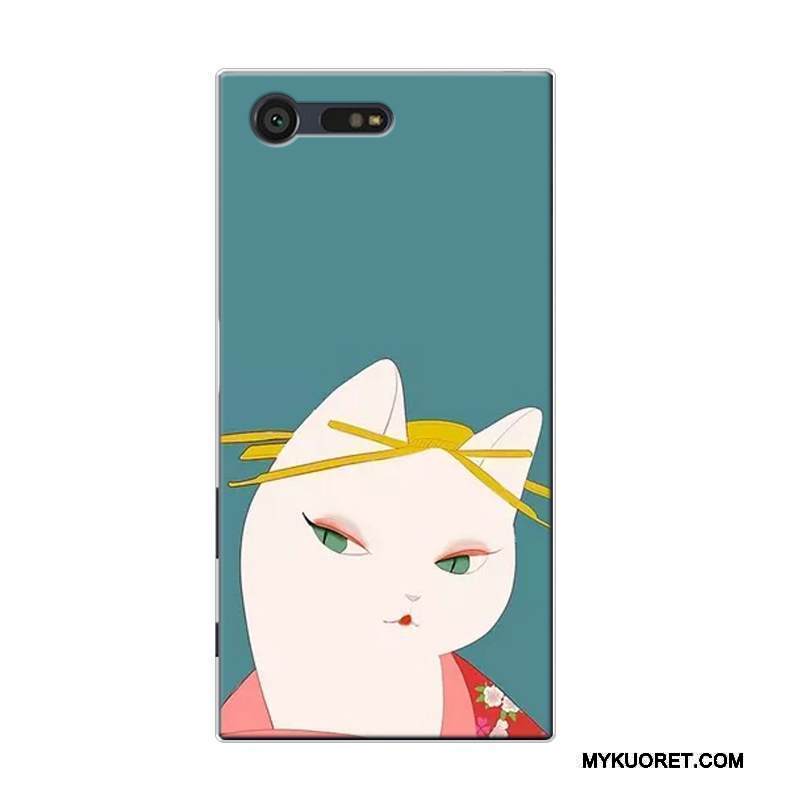 Kuori Sony Xperia X Compact Pehmeä Neste Läpinäkyvä Vihreä, Kotelo Sony Xperia X Compact Suojaus Kova Murtumaton