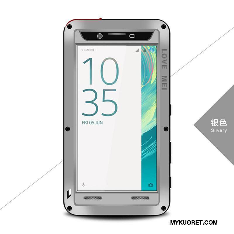 Kuori Sony Xperia X Laukut Keltainen Puhelimen Kuoret, Kotelo Sony Xperia X Suojaus Murtumaton Kolme Puolustusta