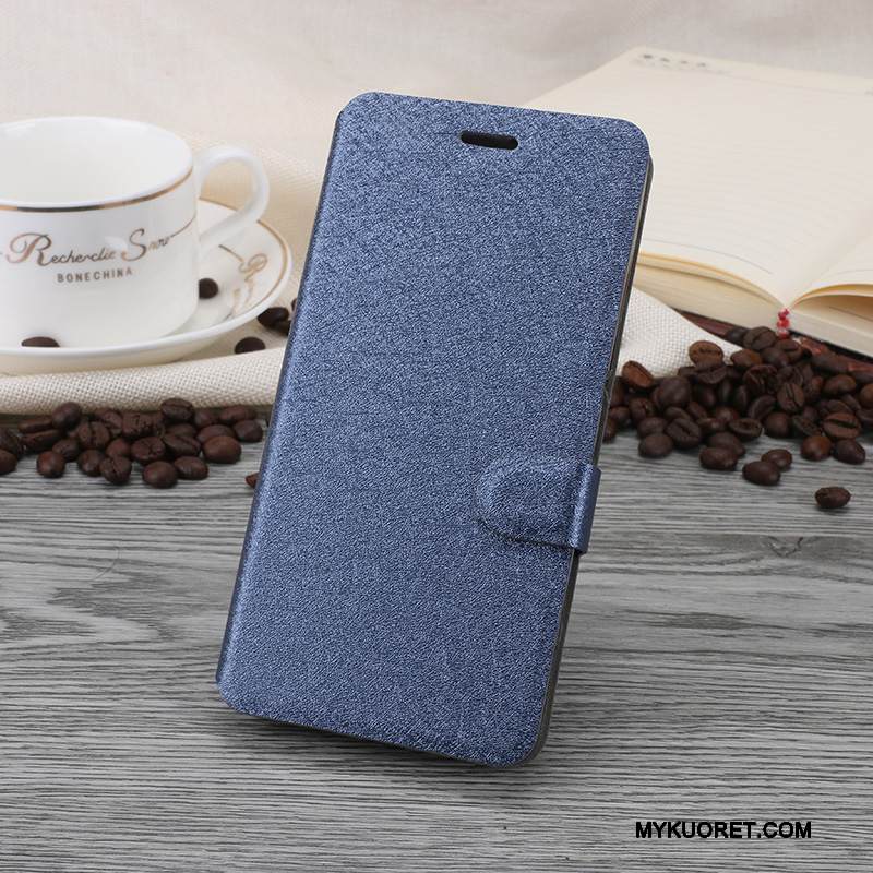 Kuori Sony Xperia X Nahka Vaalean Vaaleansininen, Kotelo Sony Xperia X Suojaus Puhelimen Kuoret Sininen