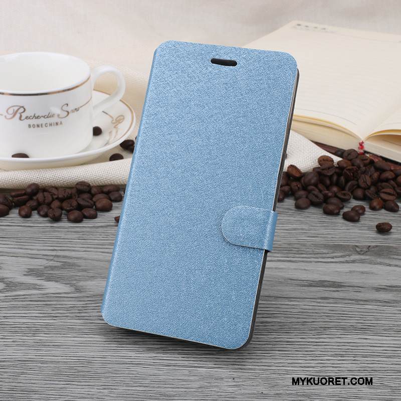 Kuori Sony Xperia X Nahka Vaalean Vaaleansininen, Kotelo Sony Xperia X Suojaus Puhelimen Kuoret Sininen