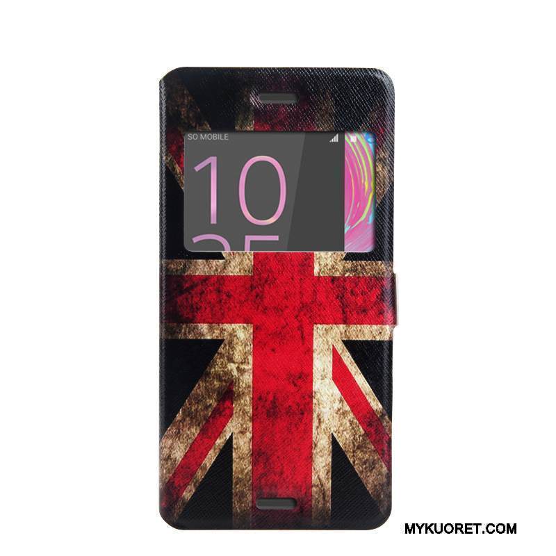 Kuori Sony Xperia X Performance Pehmeä Neste Jauhe Trendi, Kotelo Sony Xperia X Performance Tuki Puhelimen Kuoret Avaa Ikkuna