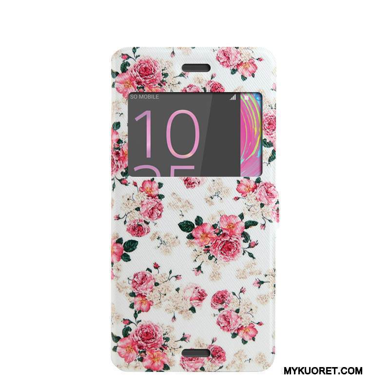 Kuori Sony Xperia X Performance Pehmeä Neste Jauhe Trendi, Kotelo Sony Xperia X Performance Tuki Puhelimen Kuoret Avaa Ikkuna