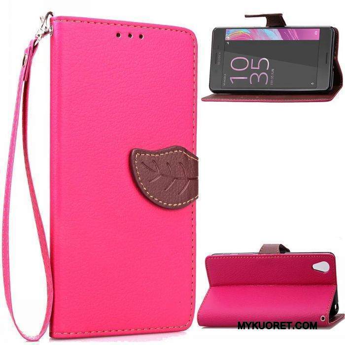 Kuori Sony Xperia X Performance Salkku Murtumaton Vihreä, Kotelo Sony Xperia X Performance Niitti Lehtiä