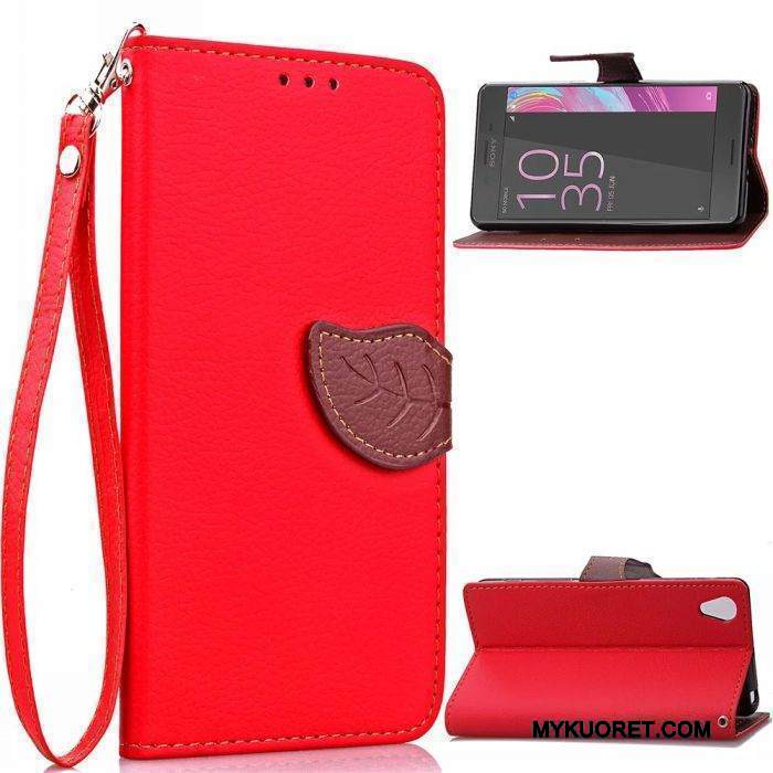 Kuori Sony Xperia X Performance Salkku Murtumaton Vihreä, Kotelo Sony Xperia X Performance Niitti Lehtiä