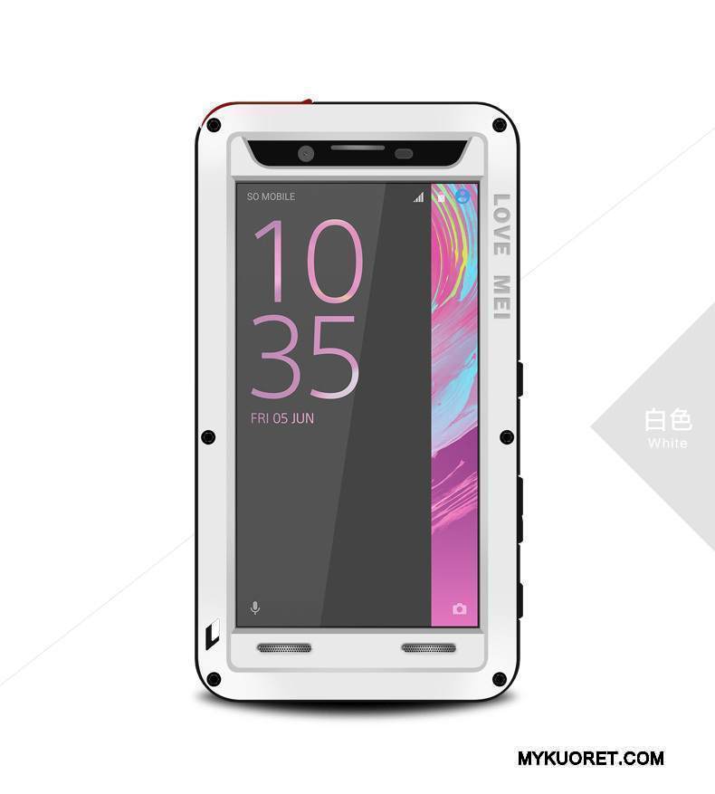 Kuori Sony Xperia X Performance Silikoni Keltainen Murtumaton, Kotelo Sony Xperia X Performance Suojaus Puhelimen Kuoret Kolme Puolustusta