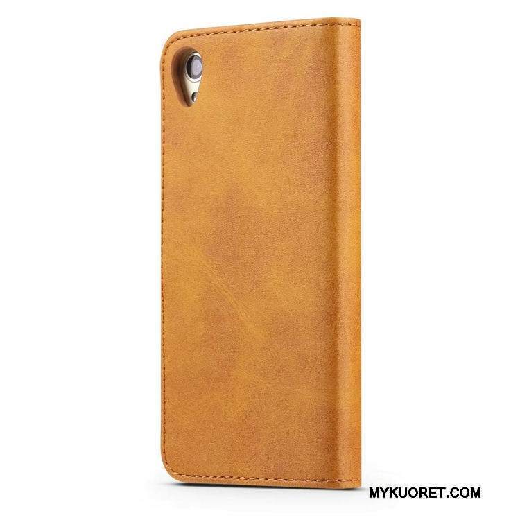 Kuori Sony Xperia X Suojaus Kortti Keltainen, Kotelo Sony Xperia X Salkku