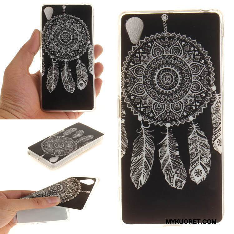 Kuori Sony Xperia X Suojaus Musta Ripustettavat Koristeet, Kotelo Sony Xperia X Pehmeä Neste Puhelimen Kuoret Murtumaton