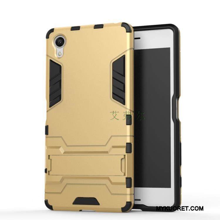 Kuori Sony Xperia X Tuki Puhelimen Kuoret Murtumaton, Kotelo Sony Xperia X Suojaus Bear Kulta