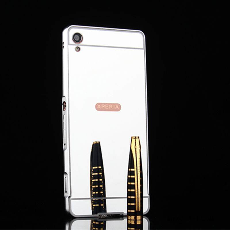 Kuori Sony Xperia Xa Metalli Kehys Kulta, Kotelo Sony Xperia Xa Suojaus Puhelimen Kuoret Takakansi