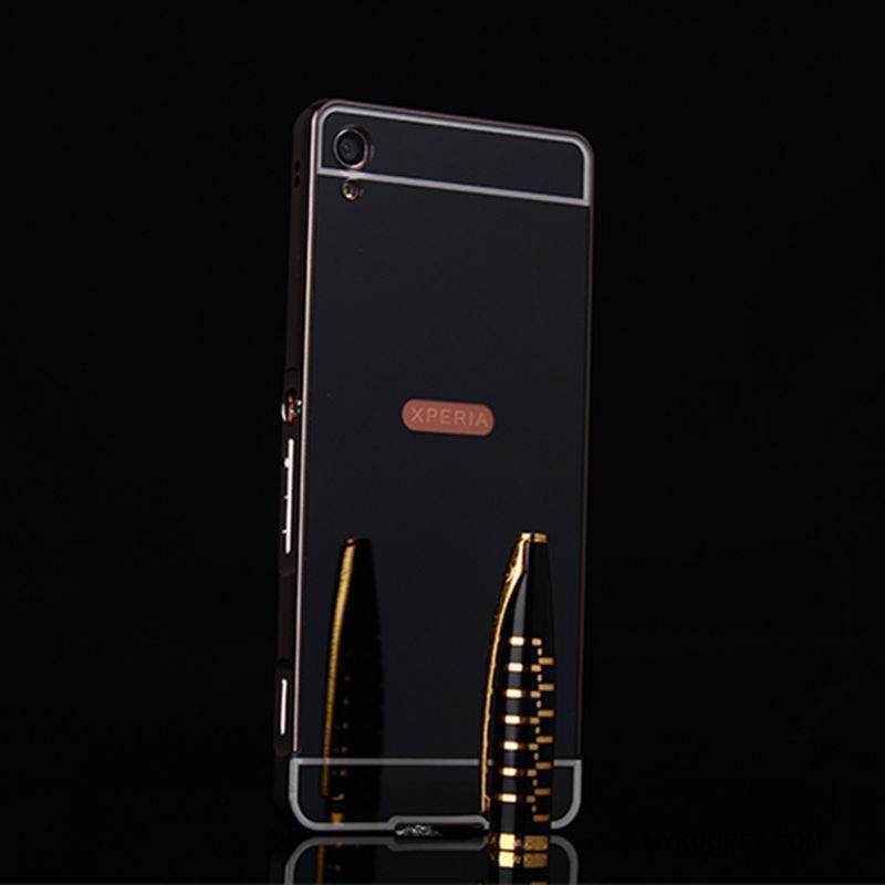 Kuori Sony Xperia Xa Metalli Kehys Kulta, Kotelo Sony Xperia Xa Suojaus Puhelimen Kuoret Takakansi