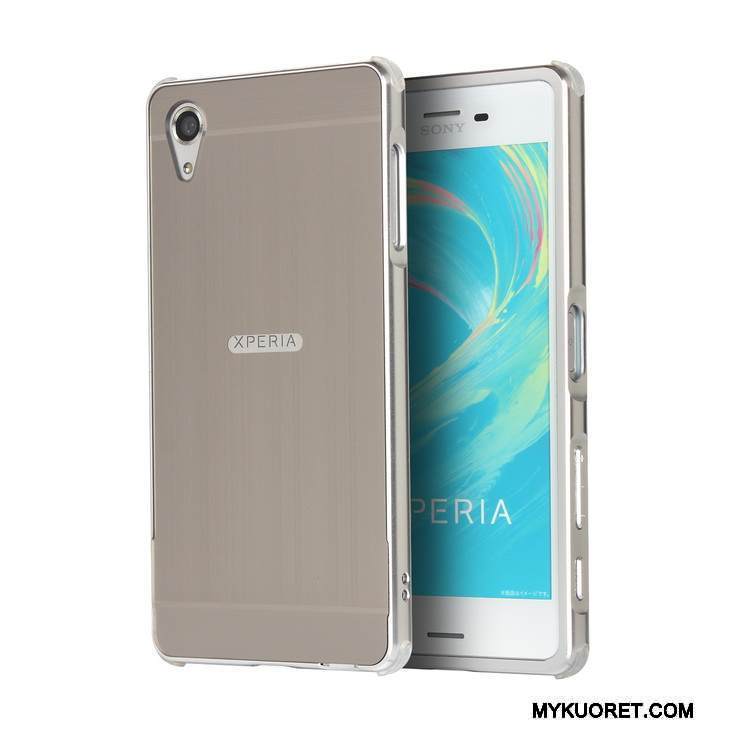 Kuori Sony Xperia Xa Metalli Kulta Peili, Kotelo Sony Xperia Xa Suojaus Murtumaton Kehys