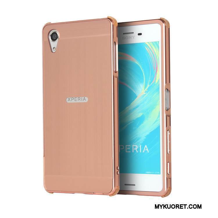 Kuori Sony Xperia Xa Metalli Kulta Peili, Kotelo Sony Xperia Xa Suojaus Murtumaton Kehys
