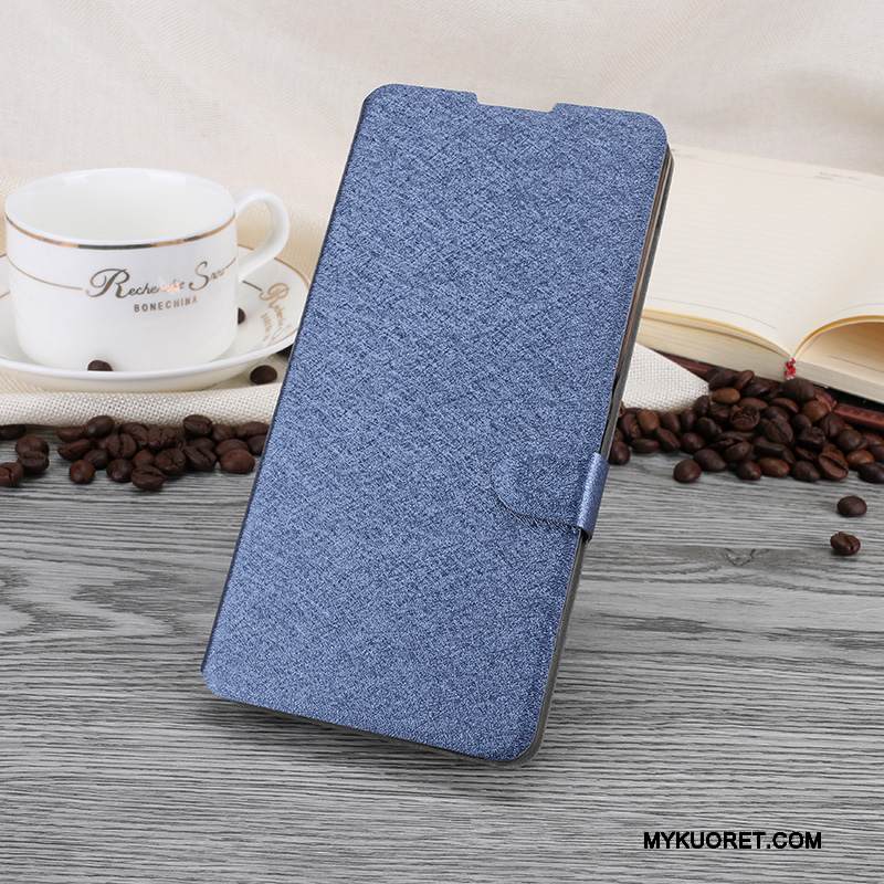 Kuori Sony Xperia Xa Nahka Sininen Puhelimen Kuoret, Kotelo Sony Xperia Xa Kulta