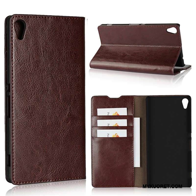 Kuori Sony Xperia Xa Ultra Nahka Puhelimen Kuoret Vaalean, Kotelo Sony Xperia Xa Ultra Suojaus