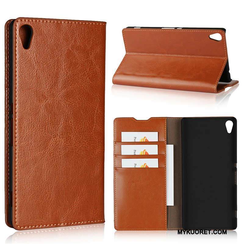 Kuori Sony Xperia Xa Ultra Nahka Puhelimen Kuoret Vaalean, Kotelo Sony Xperia Xa Ultra Suojaus