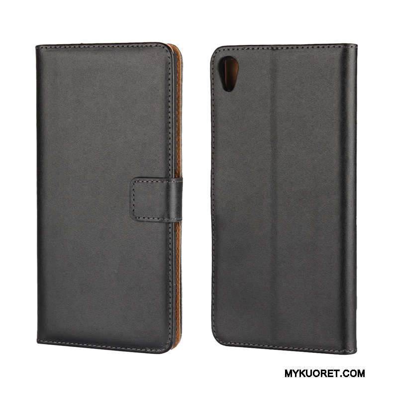 Kuori Sony Xperia Xa Ultra Nahka Valkoinen Kortti, Kotelo Sony Xperia Xa Ultra Tuki Puhelimen Kuoret