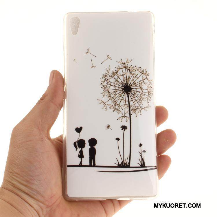 Kuori Sony Xperia Xa Ultra Pehmeä Neste Keltainen Puhelimen Kuoret, Kotelo Sony Xperia Xa Ultra Sarjakuva Ripustettavat Koristeet