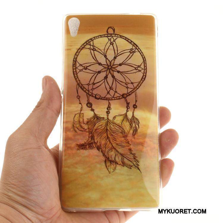 Kuori Sony Xperia Xa Ultra Pehmeä Neste Keltainen Puhelimen Kuoret, Kotelo Sony Xperia Xa Ultra Sarjakuva Ripustettavat Koristeet