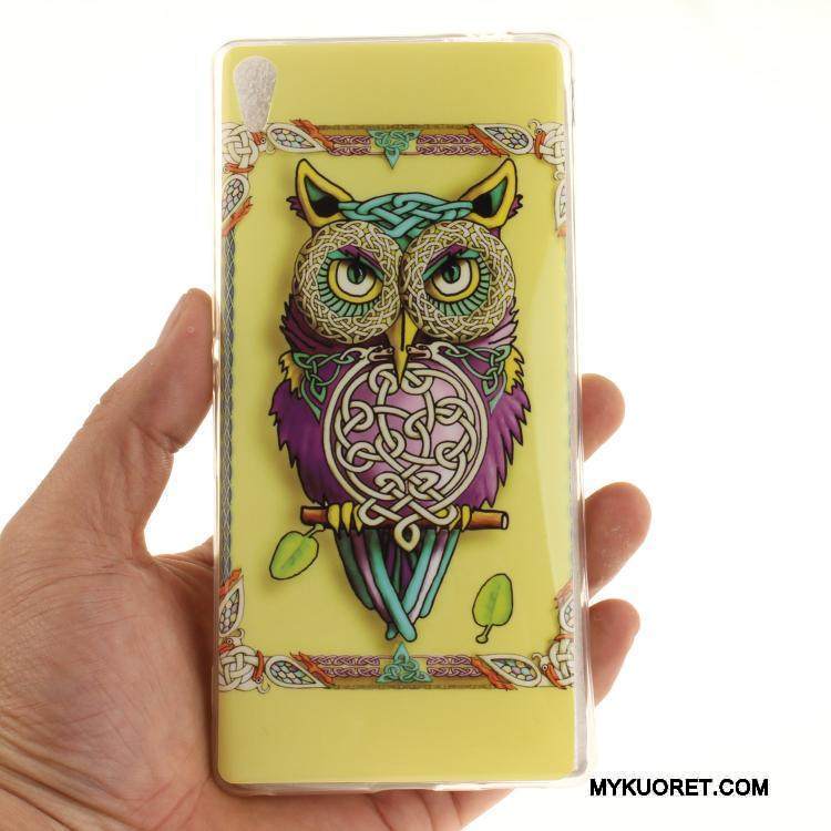 Kuori Sony Xperia Xa Ultra Pehmeä Neste Keltainen Puhelimen Kuoret, Kotelo Sony Xperia Xa Ultra Sarjakuva Ripustettavat Koristeet