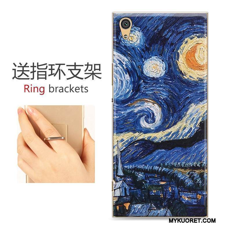 Kuori Sony Xperia Xa1 Kohokuviointi Puhelimen Kuoret Trendi, Kotelo Sony Xperia Xa1 Maalaus Keltainen