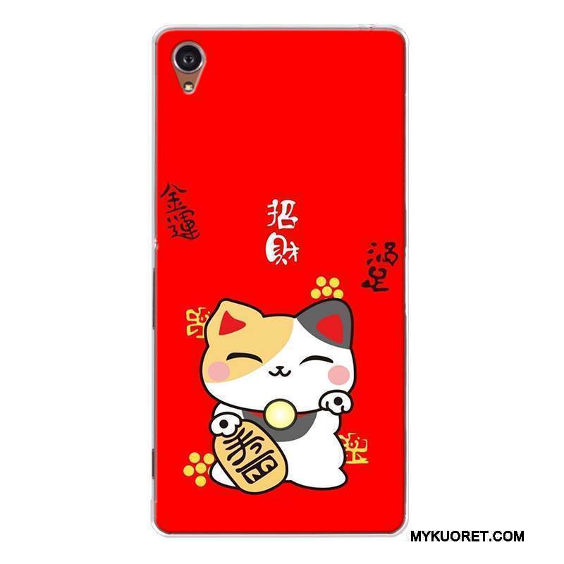 Kuori Sony Xperia Xa1 Laukut Koira Kissa, Kotelo Sony Xperia Xa1 Silikoni Muokata Punainen