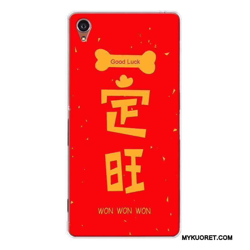 Kuori Sony Xperia Xa1 Laukut Koira Kissa, Kotelo Sony Xperia Xa1 Silikoni Muokata Punainen