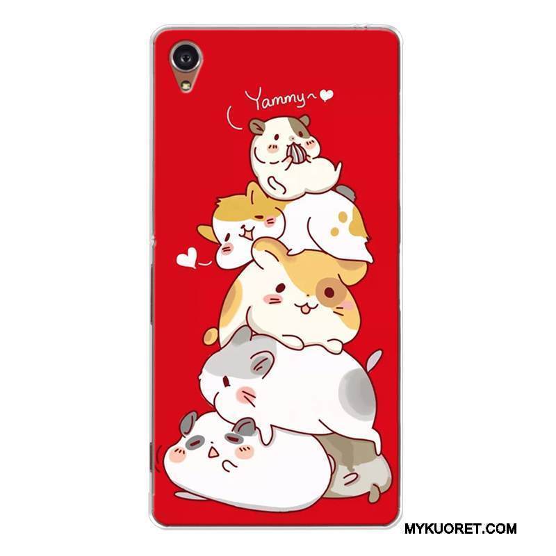 Kuori Sony Xperia Xa1 Laukut Koira Kissa, Kotelo Sony Xperia Xa1 Silikoni Muokata Punainen