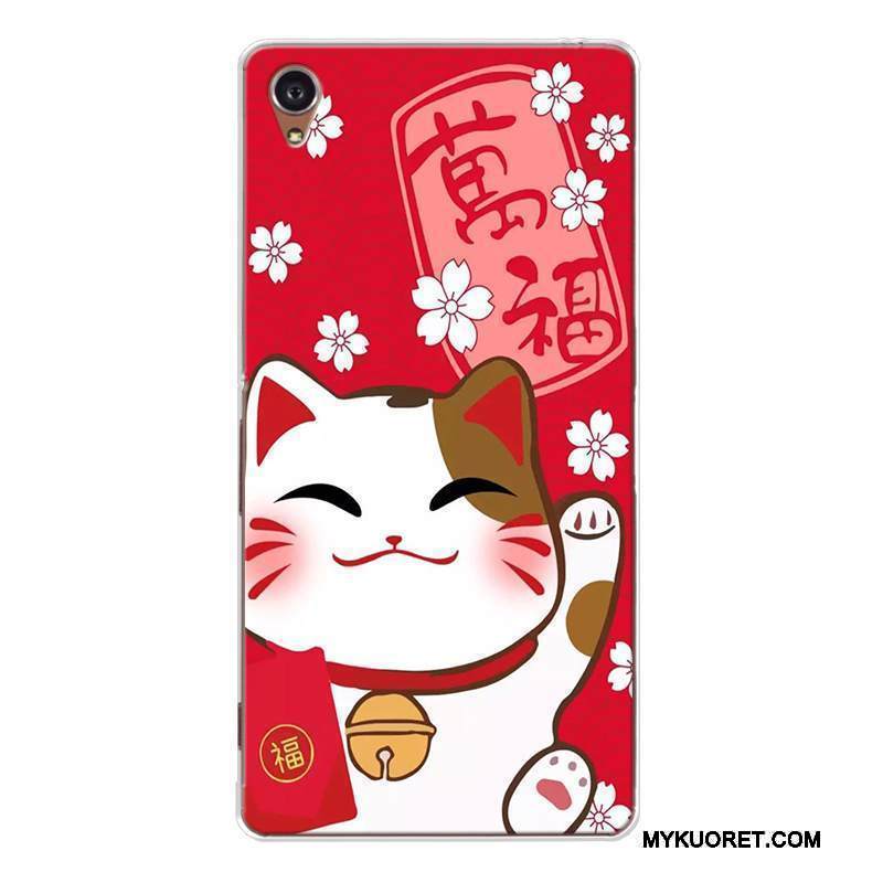 Kuori Sony Xperia Xa1 Laukut Koira Kissa, Kotelo Sony Xperia Xa1 Silikoni Muokata Punainen