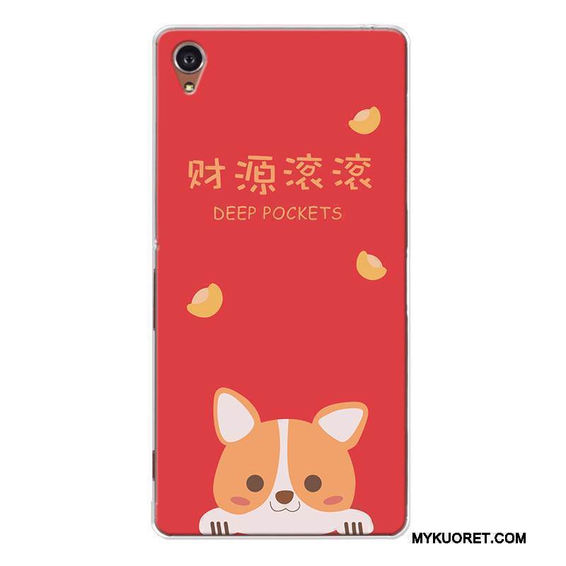 Kuori Sony Xperia Xa1 Laukut Koira Kissa, Kotelo Sony Xperia Xa1 Silikoni Muokata Punainen