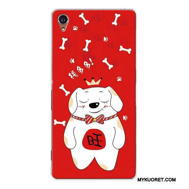 Kuori Sony Xperia Xa1 Laukut Koira Kissa, Kotelo Sony Xperia Xa1 Silikoni Muokata Punainen