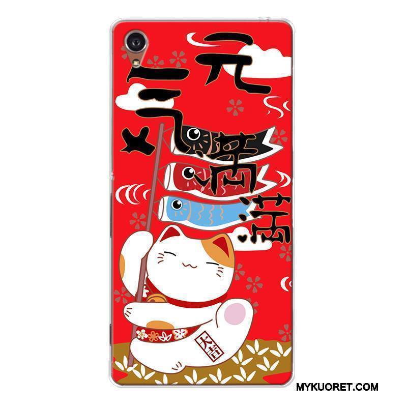 Kuori Sony Xperia Xa1 Laukut Koira Kissa, Kotelo Sony Xperia Xa1 Silikoni Muokata Punainen