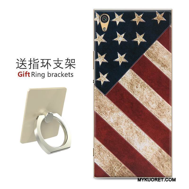 Kuori Sony Xperia Xa1 Maalaus Kova Keltainen, Kotelo Sony Xperia Xa1 Luova Persoonallisuus Puhelimen Kuoret