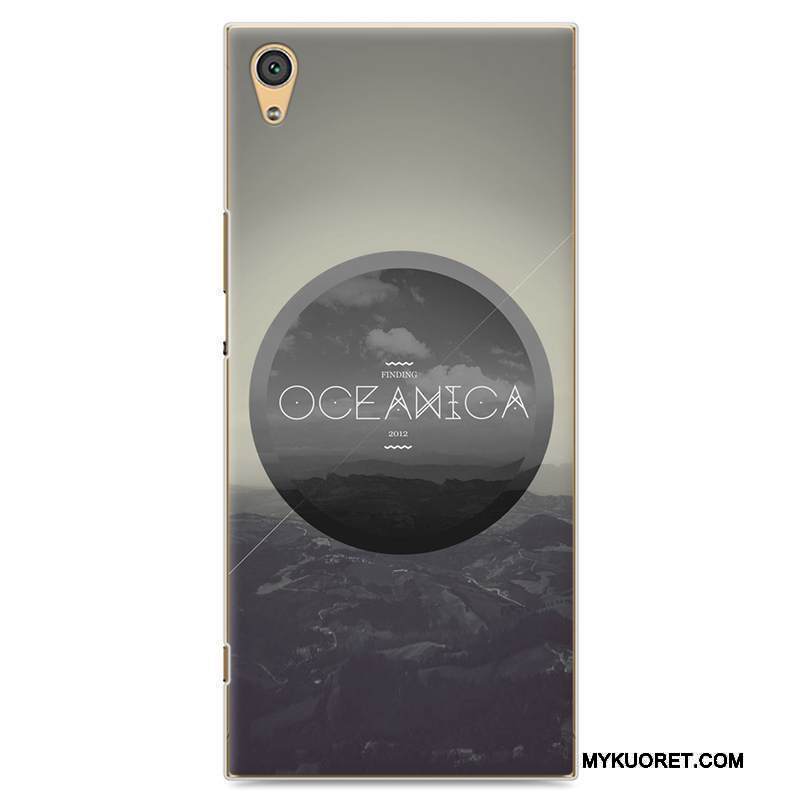 Kuori Sony Xperia Xa1 Maalaus Kova Musta, Kotelo Sony Xperia Xa1 Sarjakuva Puhelimen Kuoret