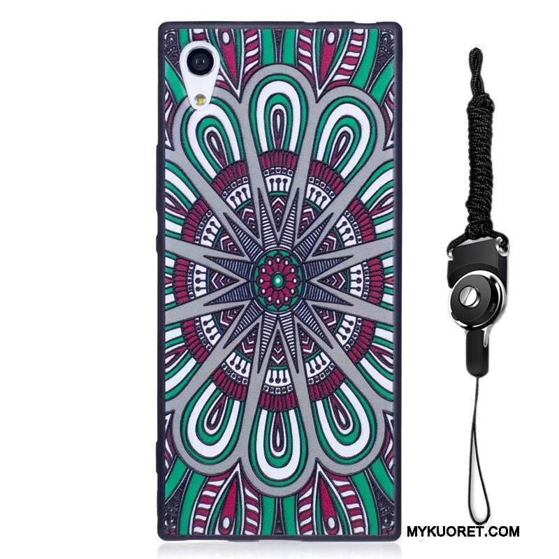 Kuori Sony Xperia Xa1 Maalaus Trendi Sininen, Kotelo Sony Xperia Xa1 Sarjakuva Pesty Suede Puhelimen Kuoret