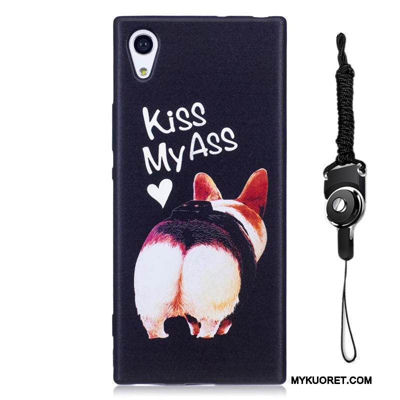 Kuori Sony Xperia Xa1 Maalaus Trendi Sininen, Kotelo Sony Xperia Xa1 Sarjakuva Pesty Suede Puhelimen Kuoret