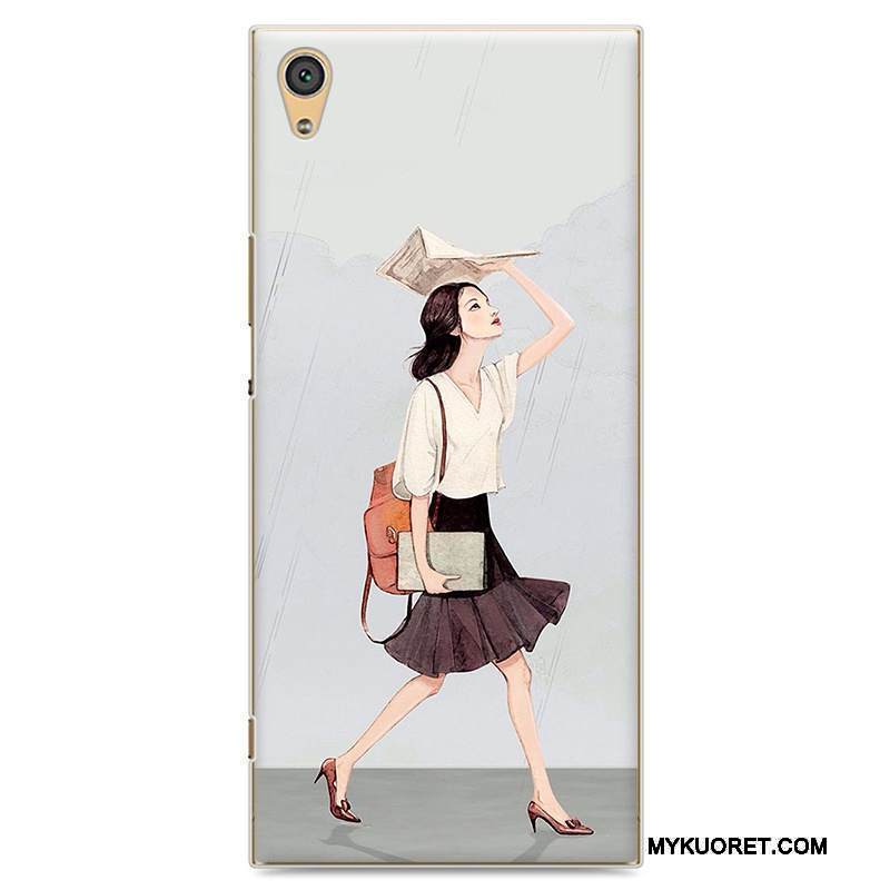 Kuori Sony Xperia Xa1 Maalaus Vaalean Rakastunut, Kotelo Sony Xperia Xa1 Suojaus Puhelimen Kuoret Harmaa