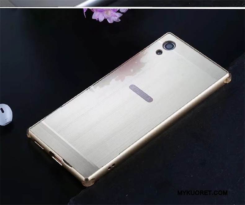 Kuori Sony Xperia Xa1 Metalli Kehys Vihreä, Kotelo Sony Xperia Xa1 Suojaus Kevyt Puhelimen Kuoret