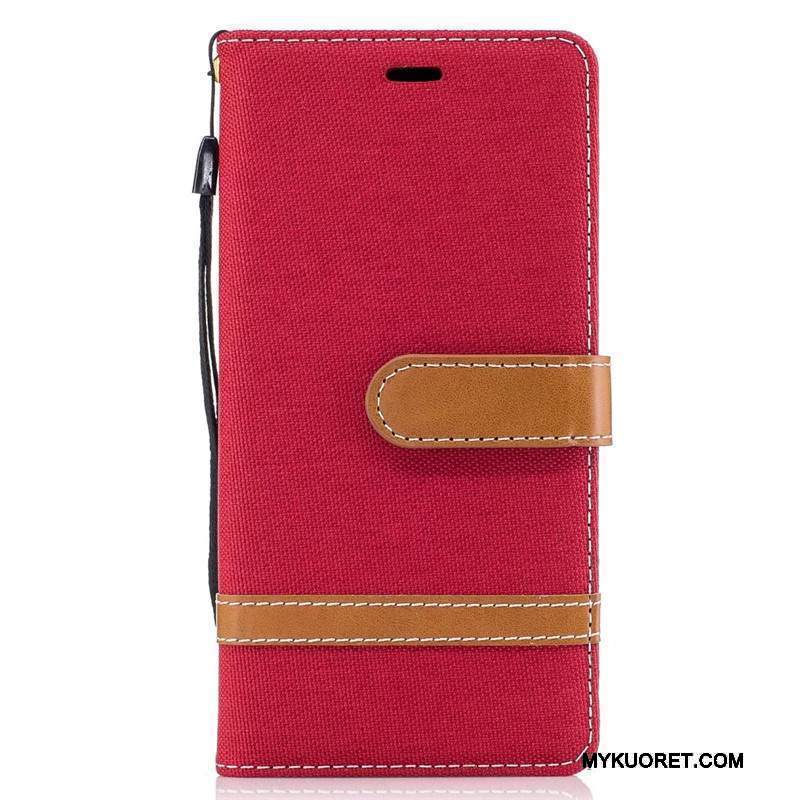 Kuori Sony Xperia Xa1 Nahka Denimi Violetti, Kotelo Sony Xperia Xa1 Kuoret