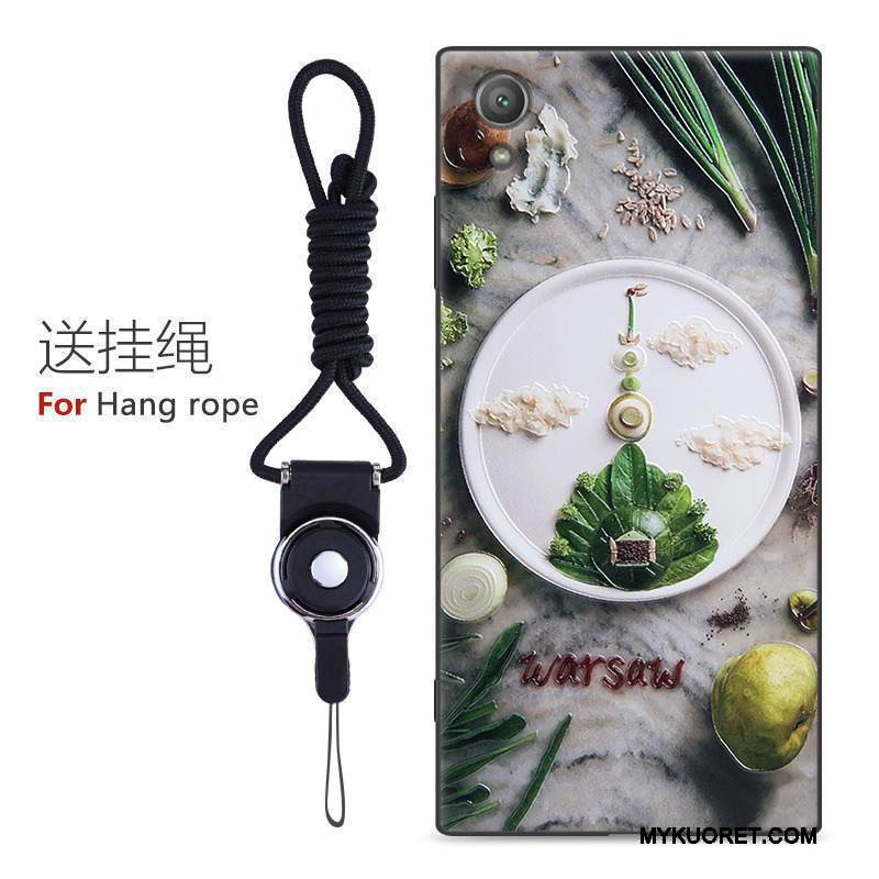 Kuori Sony Xperia Xa1 Plus Kohokuviointi Oranssi Puhelimen Kuoret, Kotelo Sony Xperia Xa1 Plus Suojaus Pesty Suede