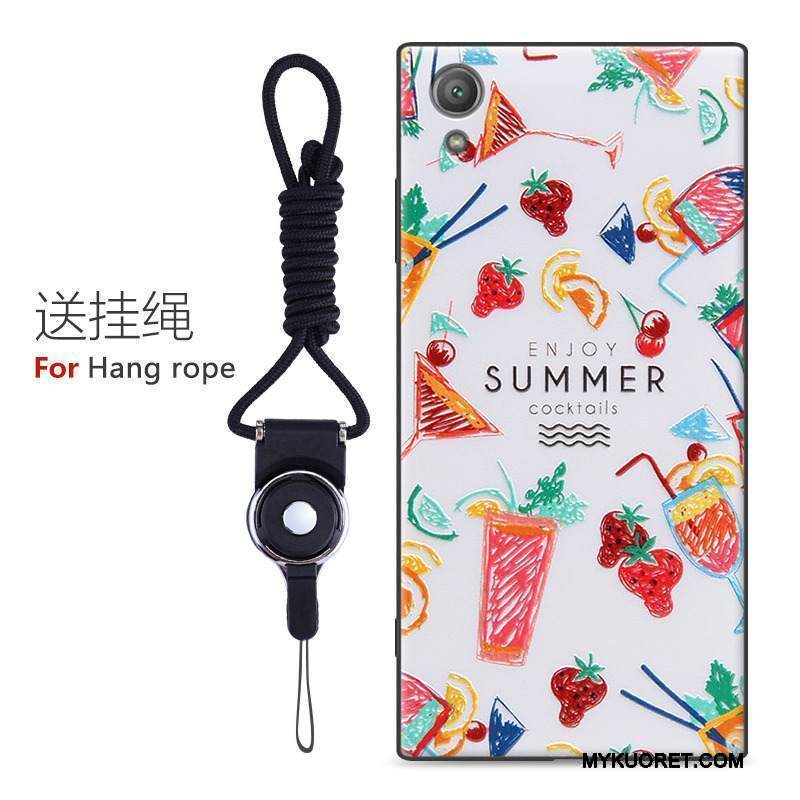 Kuori Sony Xperia Xa1 Plus Kohokuviointi Oranssi Puhelimen Kuoret, Kotelo Sony Xperia Xa1 Plus Suojaus Pesty Suede