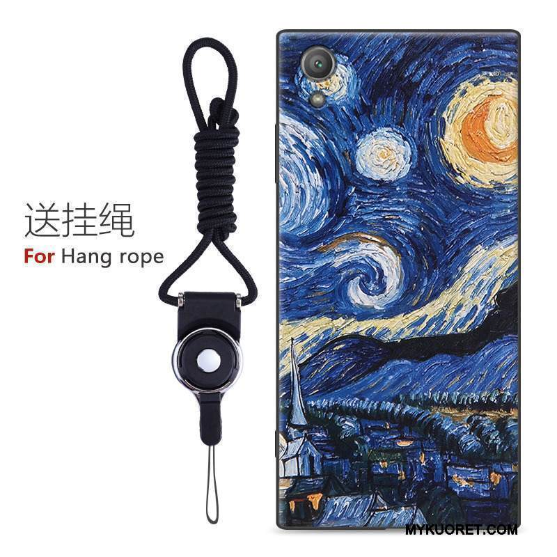 Kuori Sony Xperia Xa1 Plus Kohokuviointi Oranssi Puhelimen Kuoret, Kotelo Sony Xperia Xa1 Plus Suojaus Pesty Suede