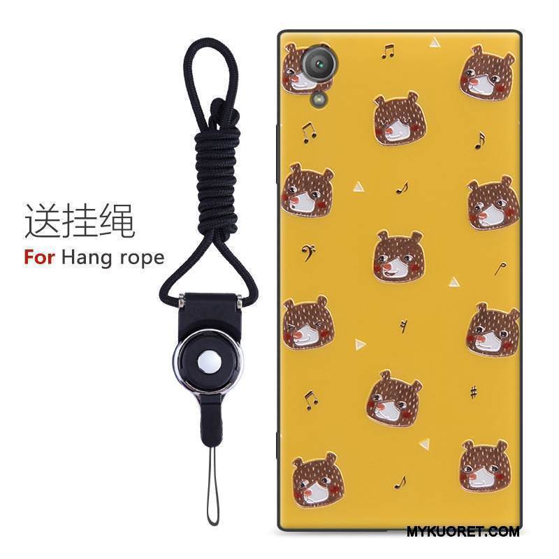 Kuori Sony Xperia Xa1 Plus Kohokuviointi Oranssi Puhelimen Kuoret, Kotelo Sony Xperia Xa1 Plus Suojaus Pesty Suede