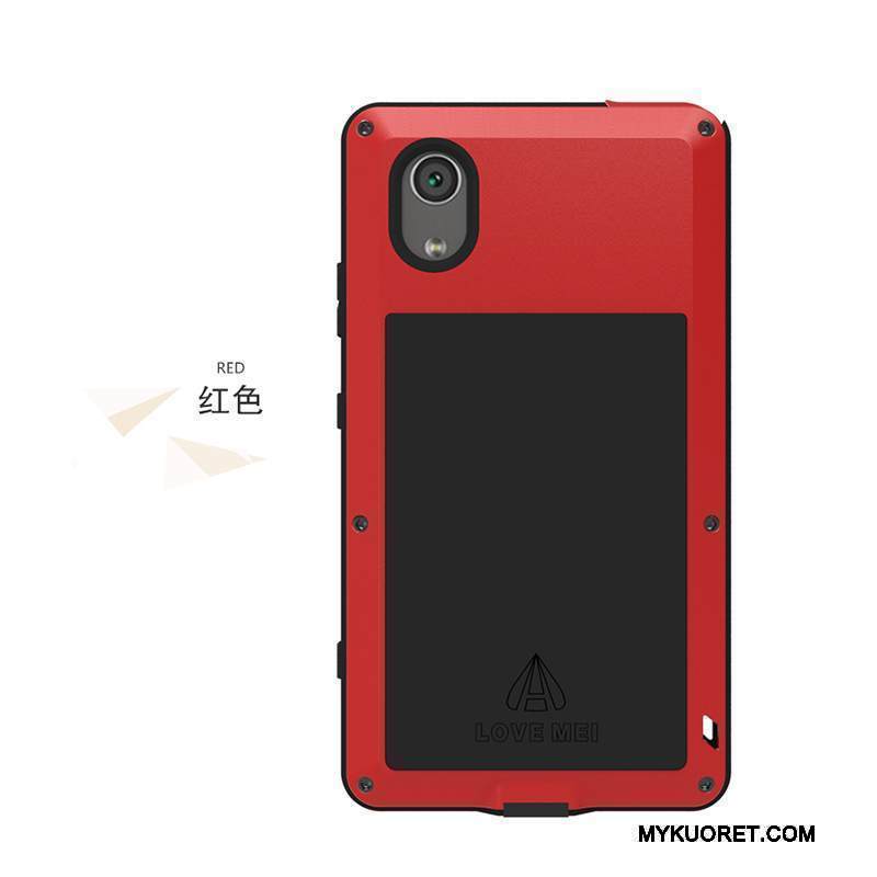 Kuori Sony Xperia Xa1 Plus Laukut Kolme Puolustusta Murtumaton, Kotelo Sony Xperia Xa1 Plus Metalli Puhelimen Kuoret Musta