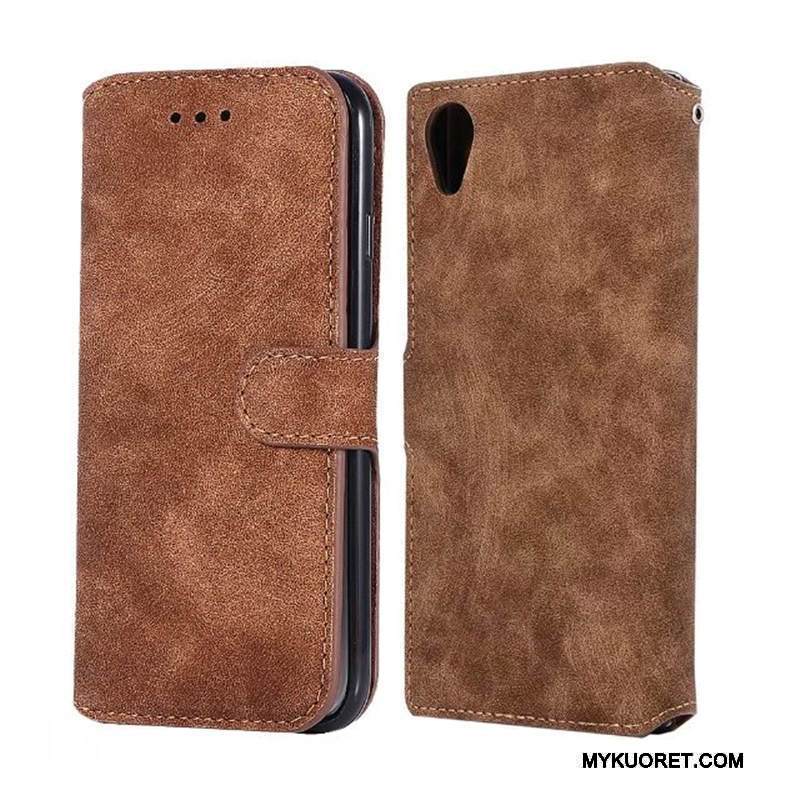 Kuori Sony Xperia Xa1 Plus Nahka Kortti Puhelimen Kuoret, Kotelo Sony Xperia Xa1 Plus Suojaus 说