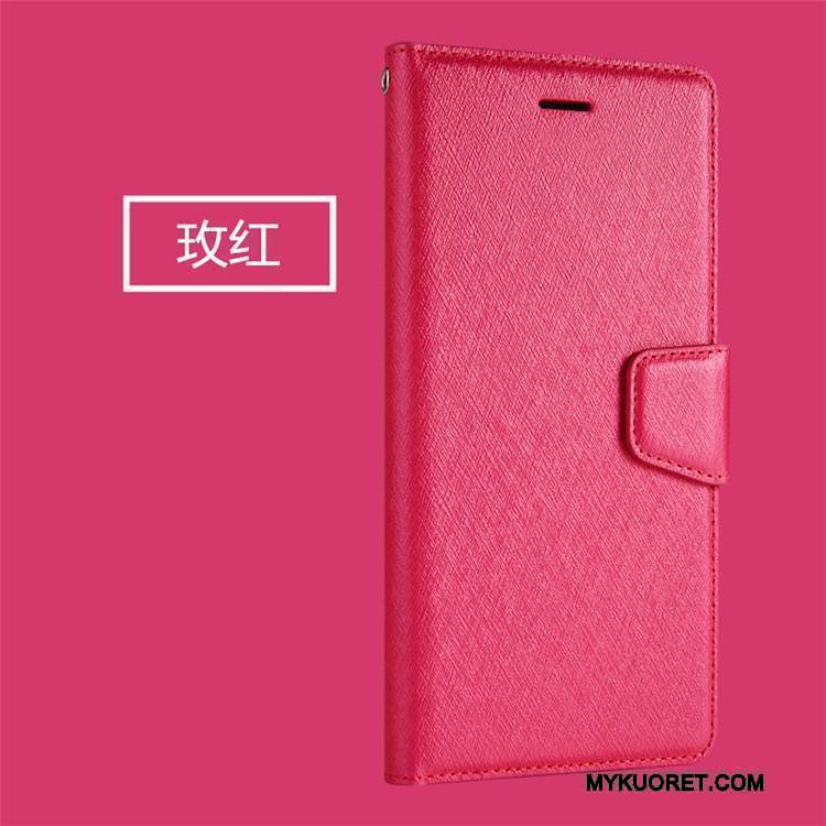 Kuori Sony Xperia Xa1 Plus Nahka Punainen Murtumaton, Kotelo Sony Xperia Xa1 Plus Tuki Kukkakuvio Kortti