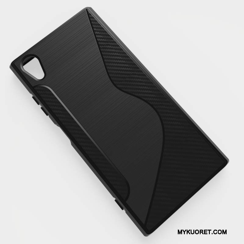 Kuori Sony Xperia Xa1 Plus Pehmeä Neste Pesty Suede Puhelimen Kuoret, Kotelo Sony Xperia Xa1 Plus Suojaus Musta