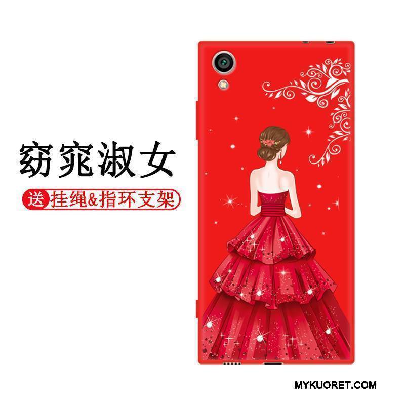 Kuori Sony Xperia Xa1 Plus Silikoni Punainen Musta, Kotelo Sony Xperia Xa1 Plus Laukut Puhelimen Kuoret Persoonallisuus