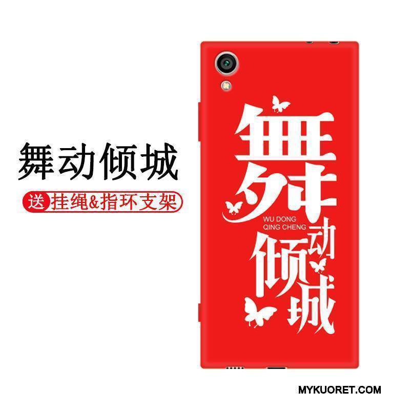 Kuori Sony Xperia Xa1 Plus Silikoni Punainen Musta, Kotelo Sony Xperia Xa1 Plus Laukut Puhelimen Kuoret Persoonallisuus